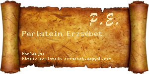 Perlstein Erzsébet névjegykártya